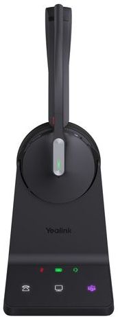 Yealink - WH64 - DECT & Bluetooth Draadloze Headset - Zwart - Hoogwaardige Materialen