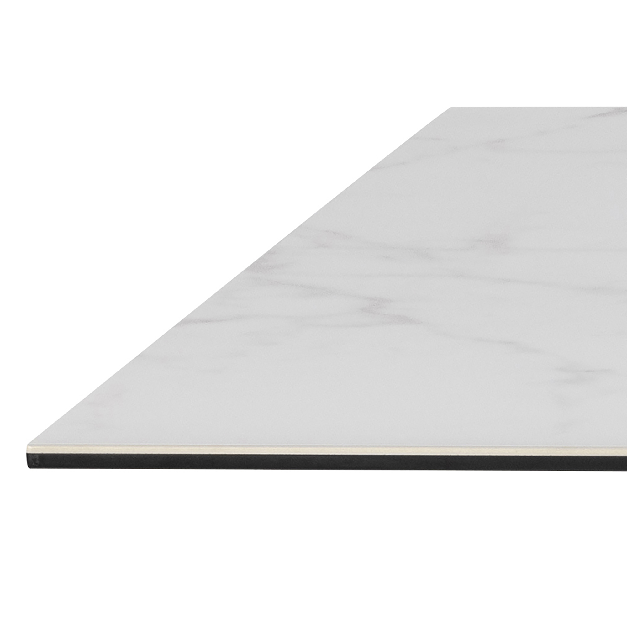 Eetkamertafel Cardiff - 200 x 100 cm - Keramiek wit blad