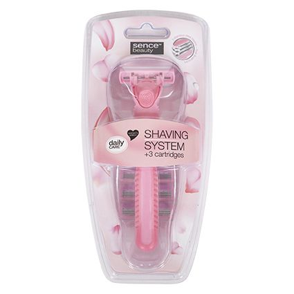917966 - Sence Razors 1st Triple Blades og 3 påfyll for dame