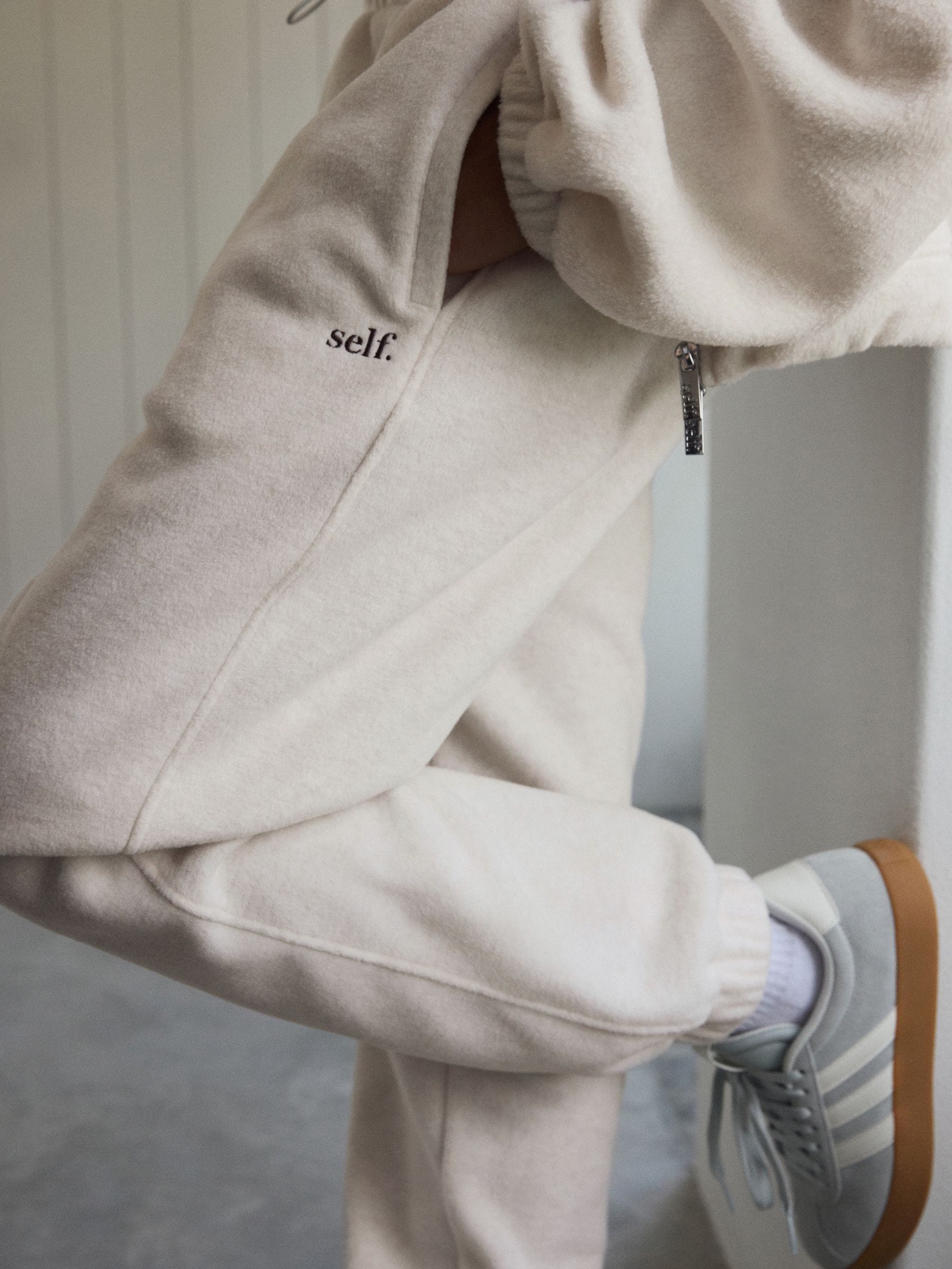 self. Fleece joggingbroek