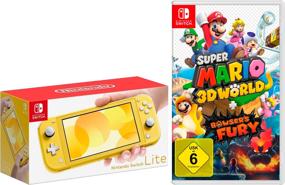 Nintendo Switch Konsolen-Set »Lite« 32 GB inkl. Mario 3D World + Bowser's Fury