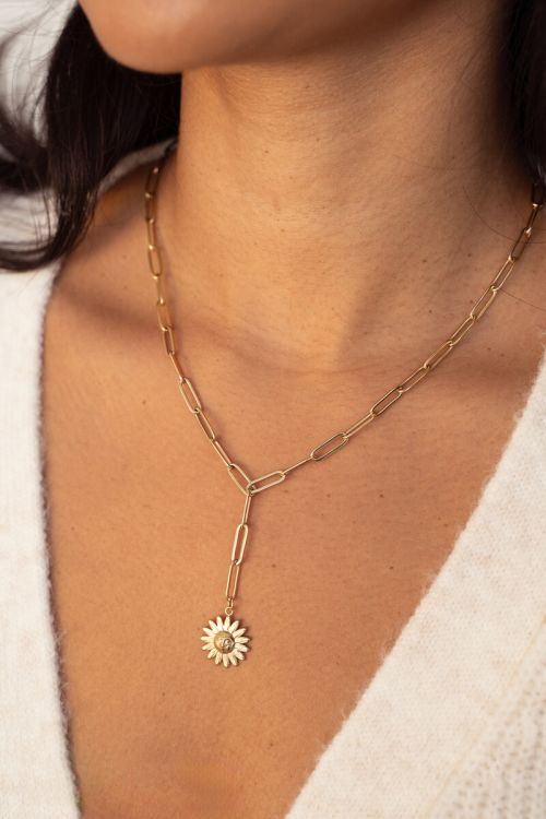 Lange schakelketting met zon