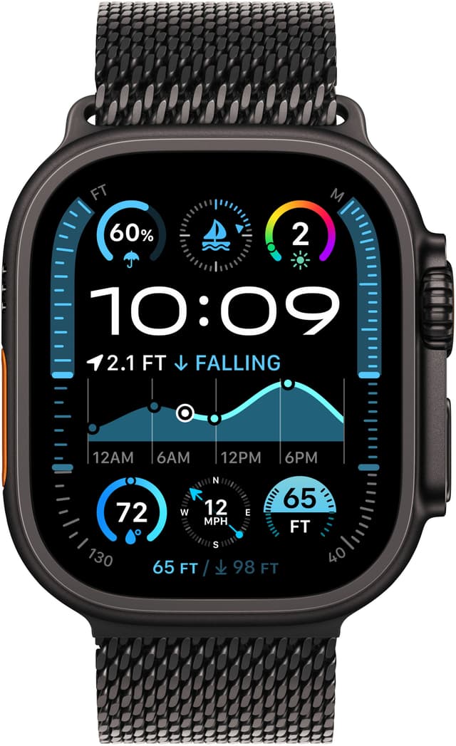 Apple Watch Ultra 2 49mm GPS+CEL (Black Titanium/Black Titanium Milanese Loop) M