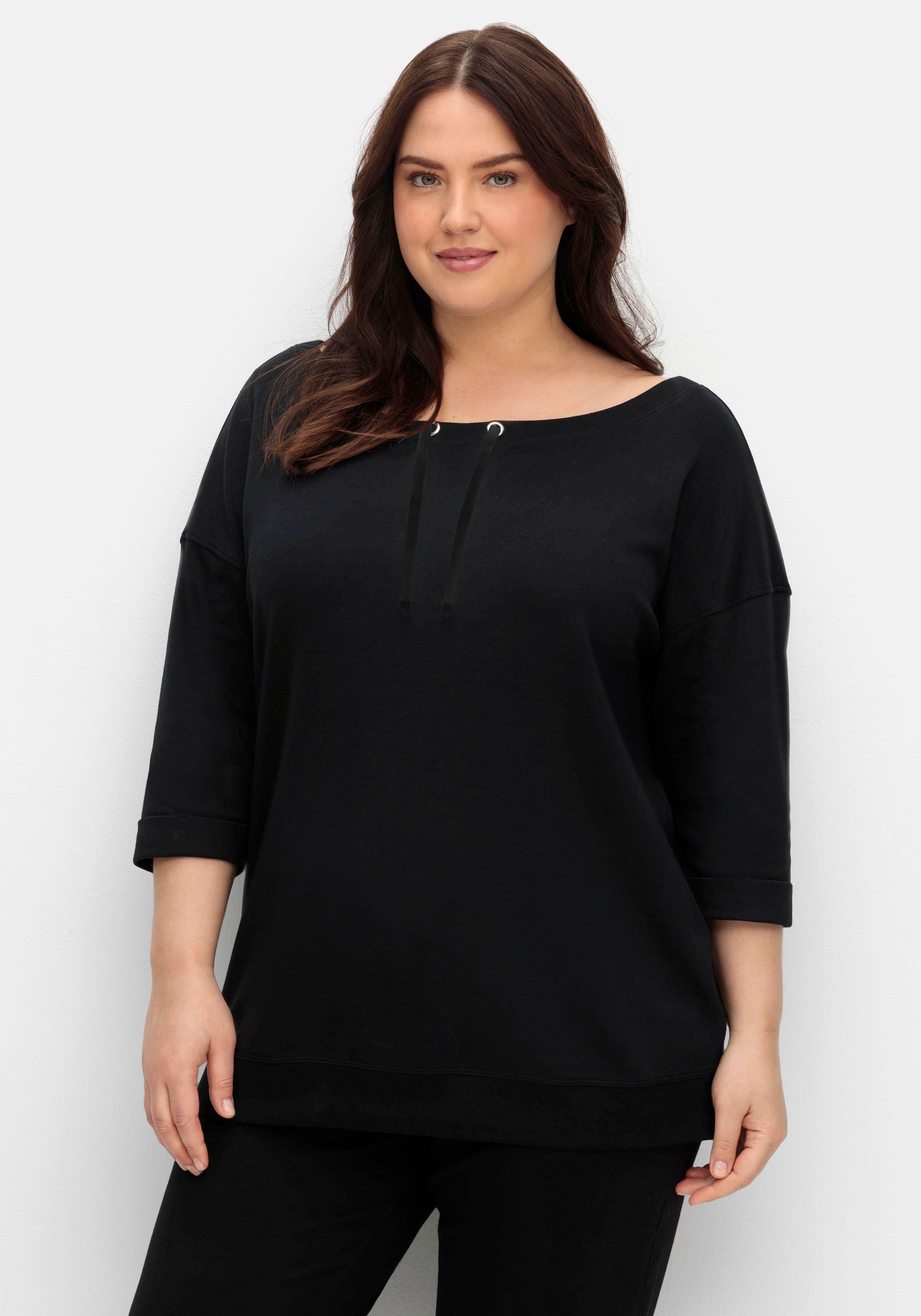 Oversized-Shirt mit Bindebändchen
