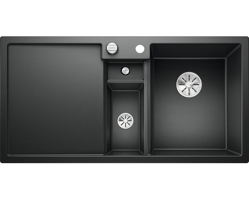 Blanco COLLECTIS 6 S spoelbak, 1000 x 510 mm, antraciet, 523344, kom rechts, met afdruiprek en kleine kom