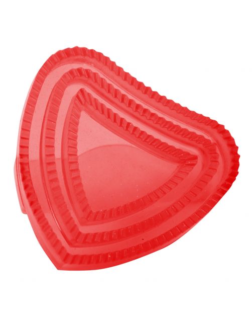 Waldhausen Kinder Rubber Borstel Hartvorm - Paardenverzorging - 10 cm Rood Hartvorm