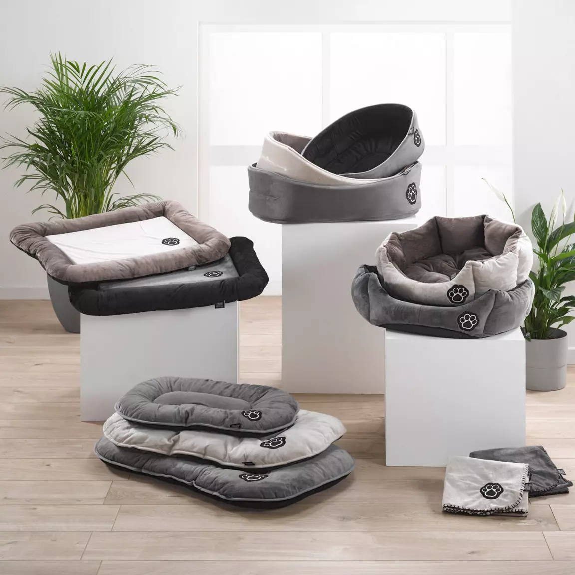 Matelas pour chat et chien Patchy L90 cm Noisette/Beige