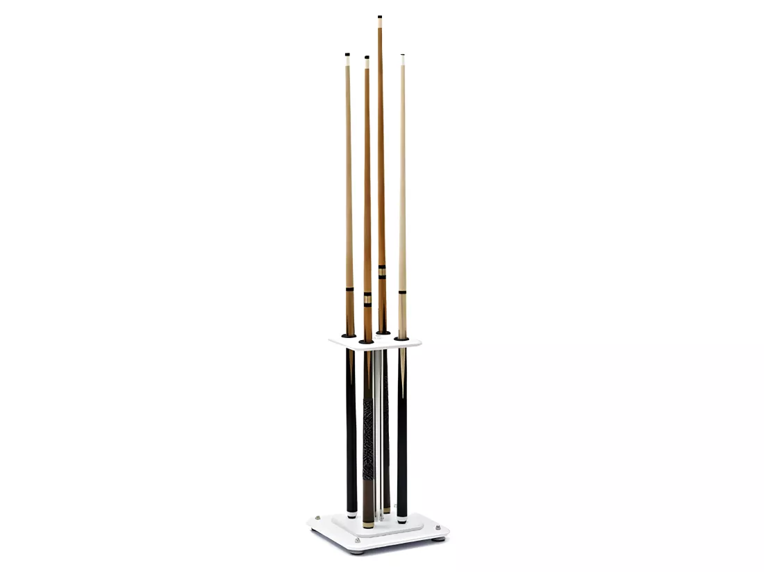Porte queues de billard 4 emplacements Delta blanc - Blanc