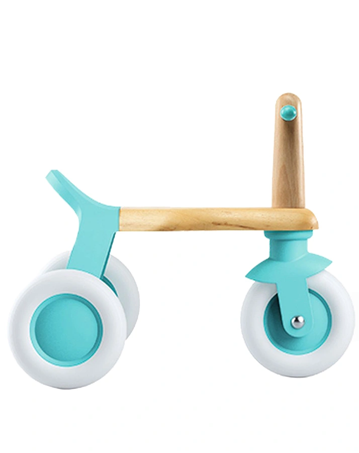 Rutschrad ROLL IT aus Holz in türkis
