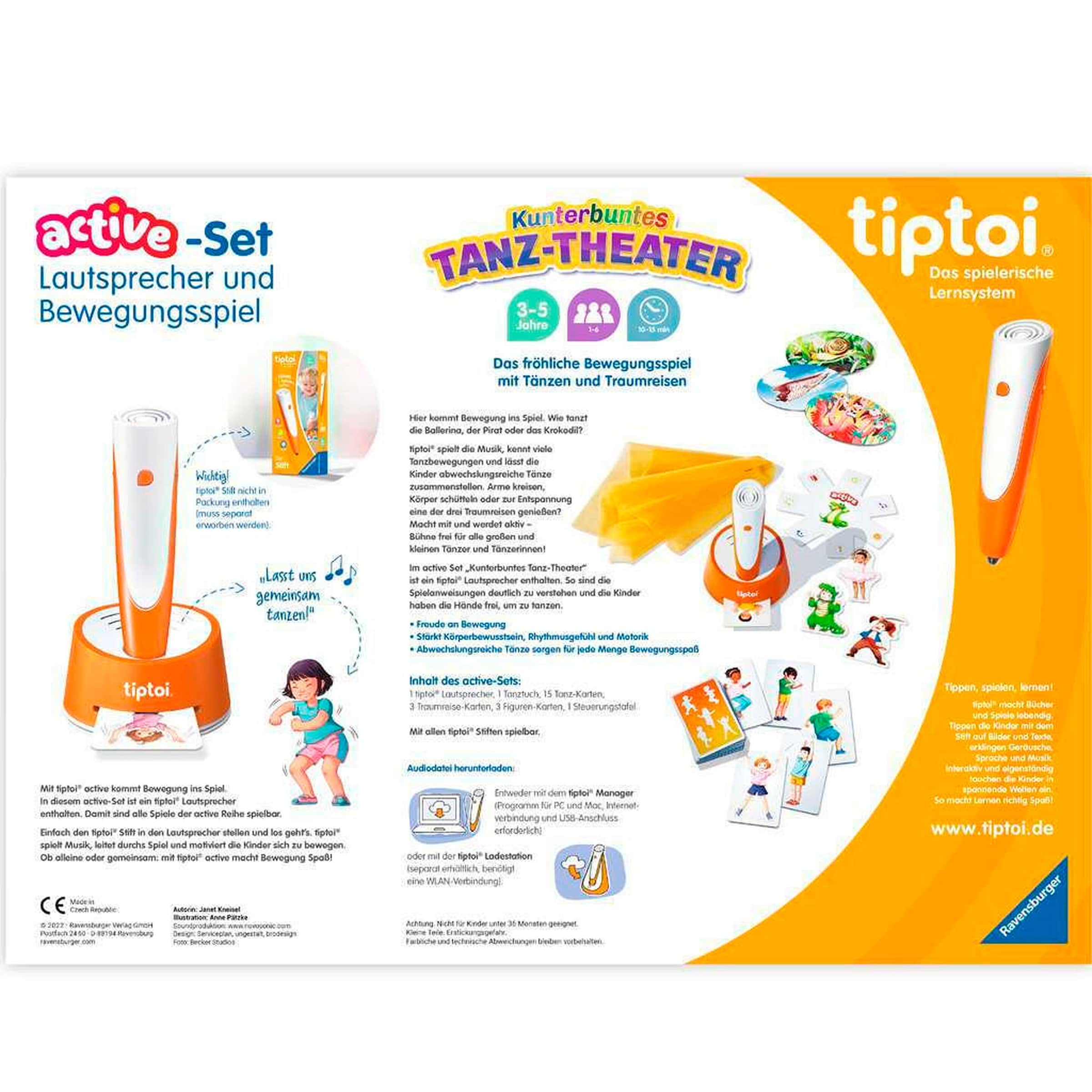 Ravensburger - TIPTOI ACTIVE Set Kunterbuntes Tanz-Theater