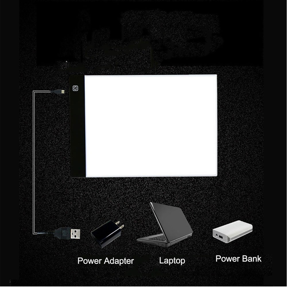 Dimmbares LED Zeichenbrett A4 Querformat Grafiktablet Lichttisch Kopiertisch