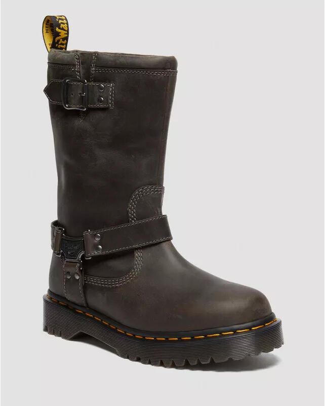 Dr. Martens Anistone Hi leren bikerboots grijs