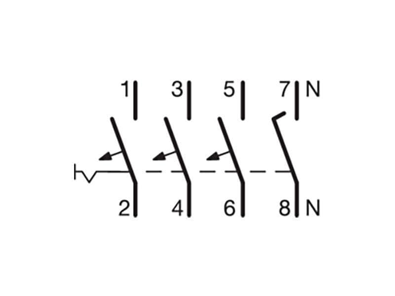 Hager Leitungsschutzschalter 3P N 6kA C-16A 4M Fehlerstrom-Leitungsschutzschalter