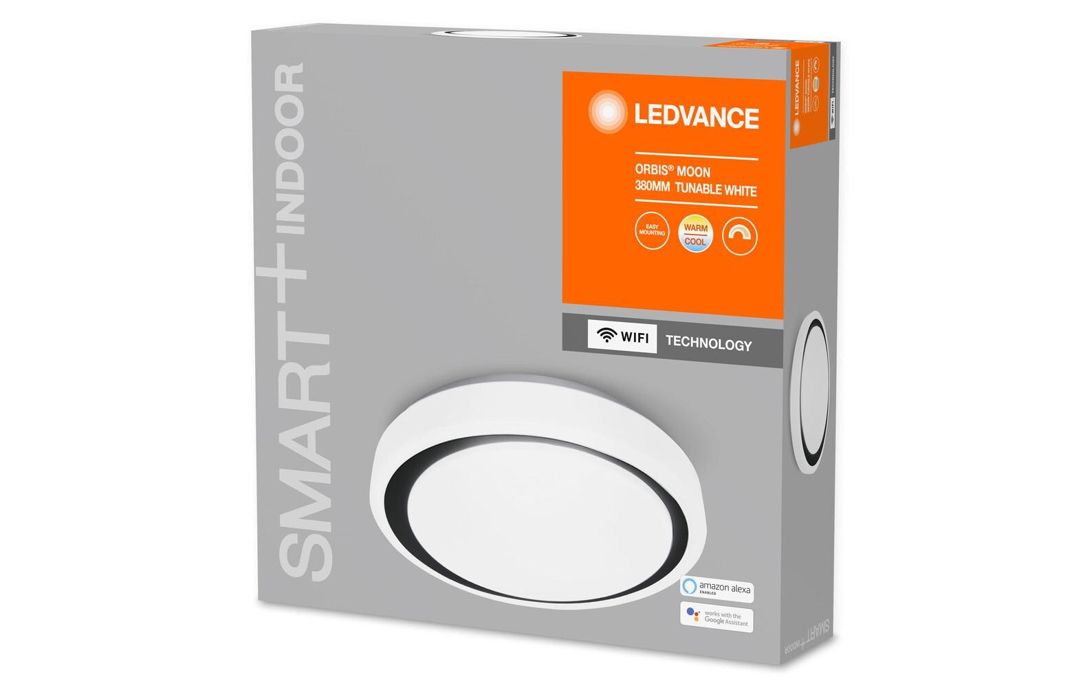 Deckenleuchte SMART+ Orbis Moon, 24 W, Ø 38 cm, SchwarzDeckenlampe mit WiFi-Technologie