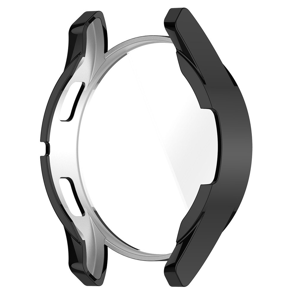 Samsung Galaxy Watch FE (40mm) Galvanisierte Gummi Bumper Hülle mit Schutzfolie - Schwarz