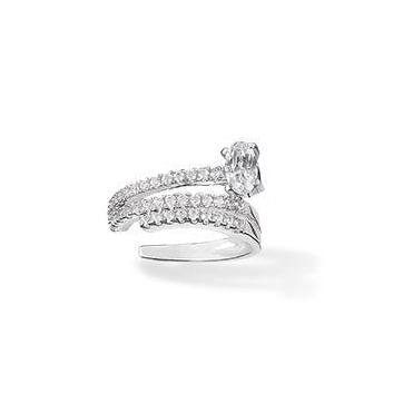 Lilafey - Oormanchet met strass-legering
