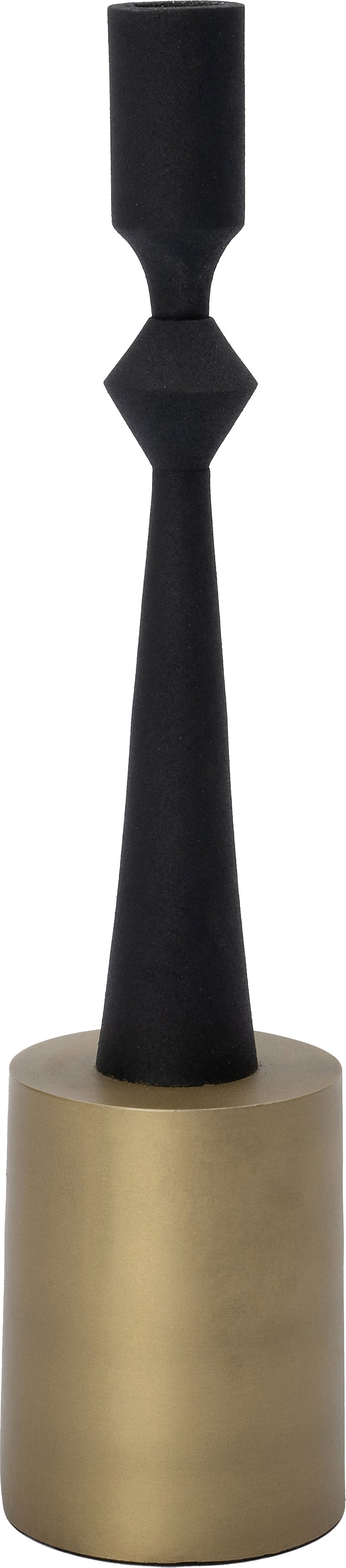 Intratuin kandelaar Lucia goud / zwart D 8 H 34 cm