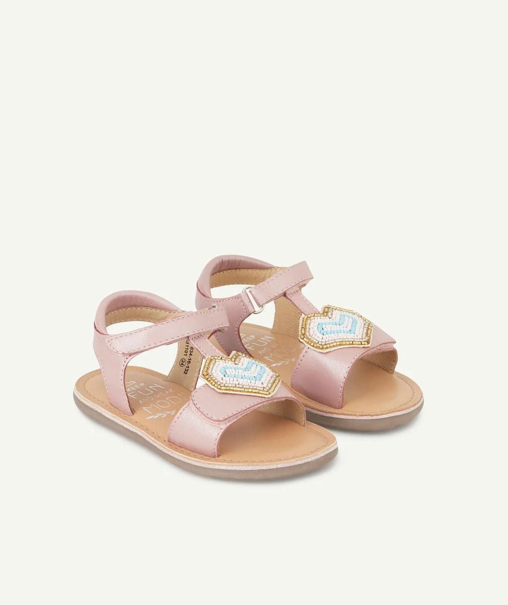 MOD8SANDALES EN CUIR CLOONIMALS ROSE