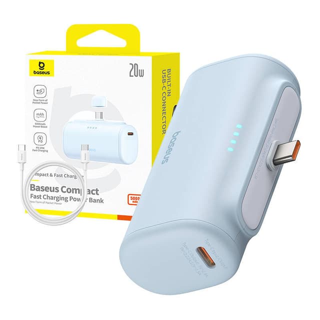 Powerbank baseus Compact USB-C 5000mAh, 20W (blå)