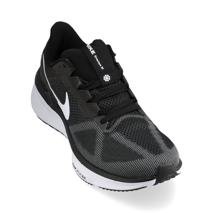 Nike Chaussures de Running Air Zoom Structure 25 - Noir/Blanc/Gris Femme
