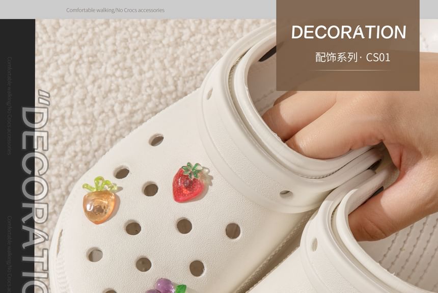 Dewy Kiss - Fruit Clog Schoen Charm / Set