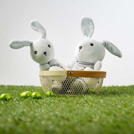Doudou Lapin   Gris Nimbus        de               P'tit bisou