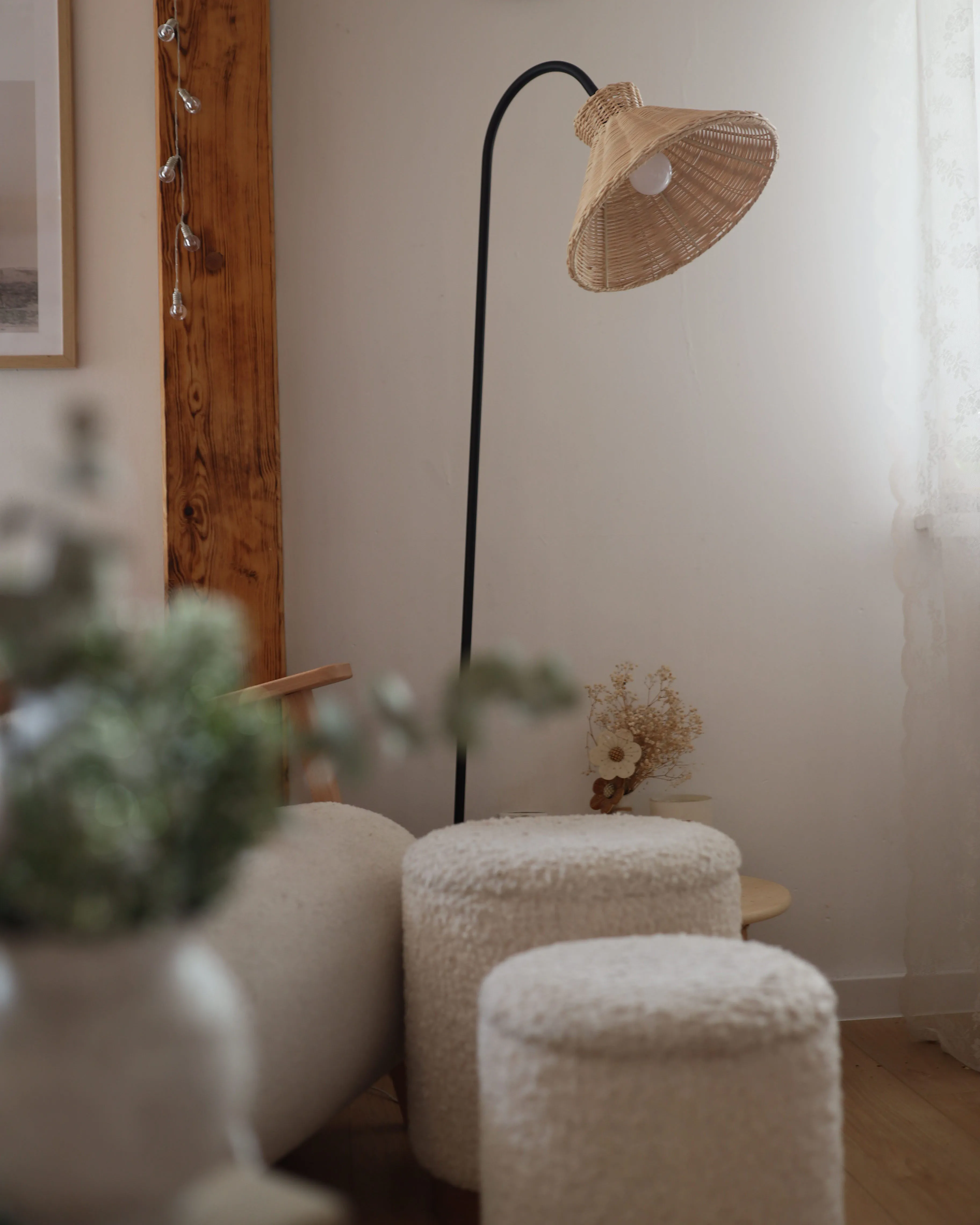 Staande lamp KERIAN Rotan Natuurlijk