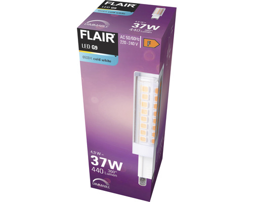 FLAIR LED plug-in basislamp dimbaar G9/4,9W (37W) 440 lm 6500 K daglichtwit