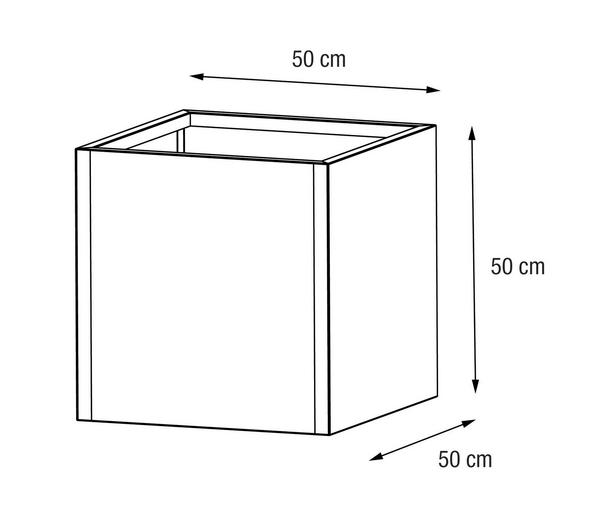 Herstera Metall-Pflanzkasten Cube LED,
