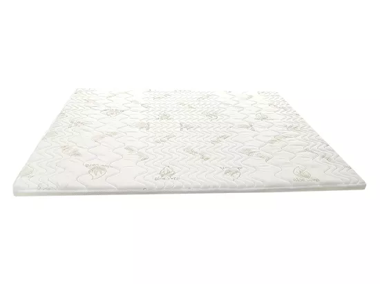 Surmatelas 140 x 190 cm mémoire de forme coutil aloe vera ép.5cm - ANTASSE de NATUREA