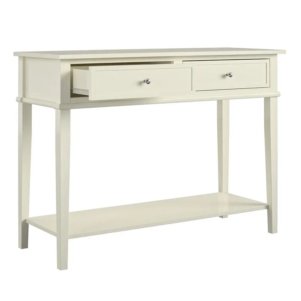 Franklin - Consoletafel met 2 laden in wit MDF