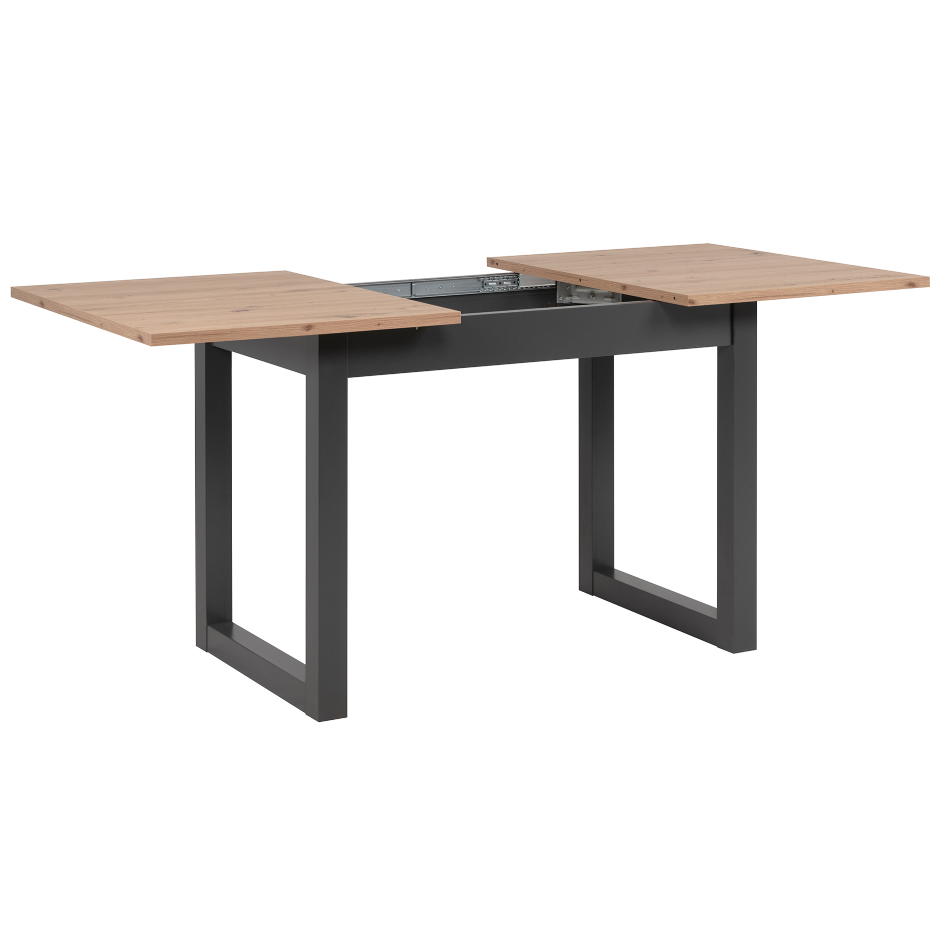 Esstisch DENVER - Artisan Eiche - anthrazit - 120-160x90 cm