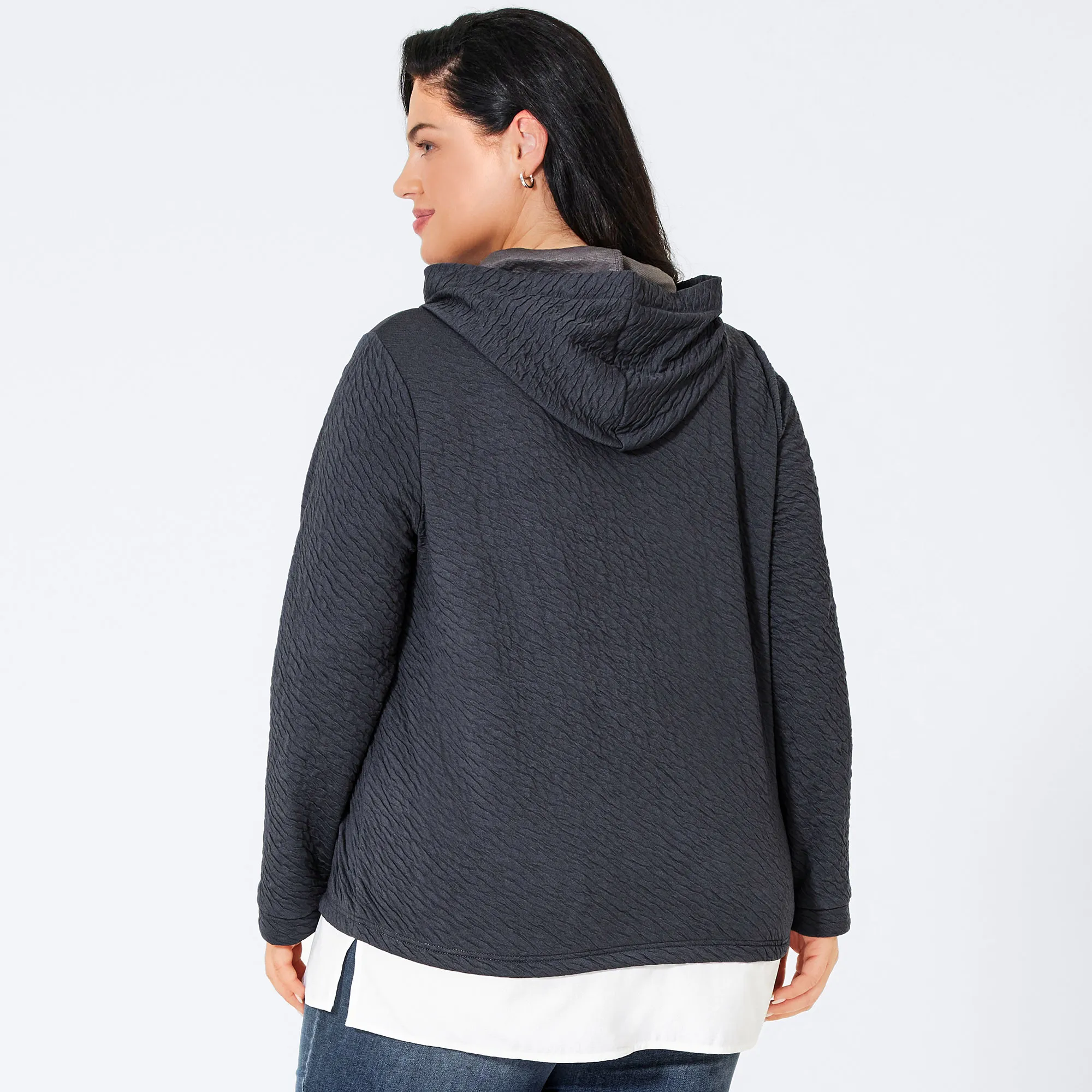 Damen-Sweatshirt mit Kapuze, große Größen