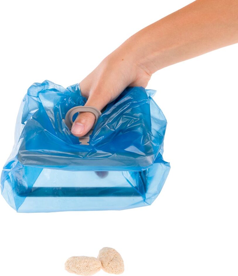 Ferplast hondenpoepgrijper met 24 zakjes grijs 14,5 x 9 x 2,5 cm