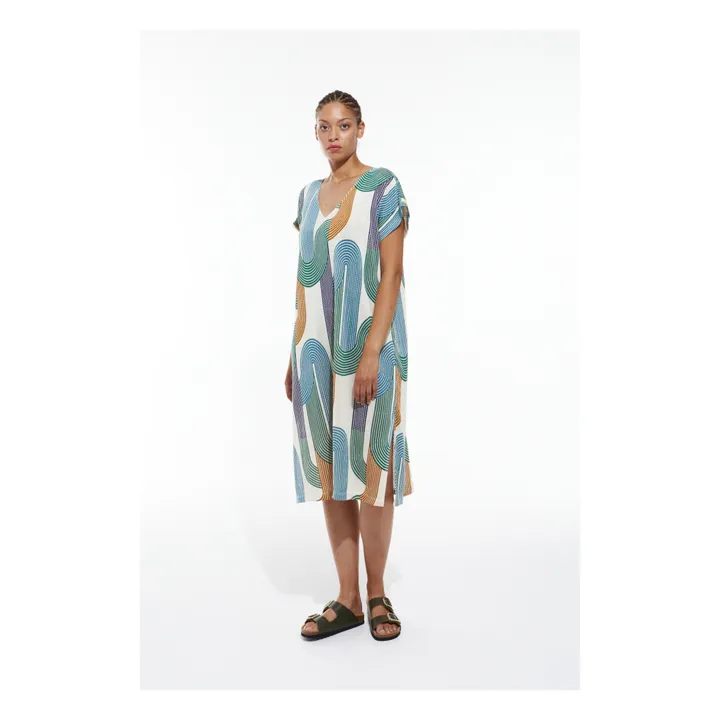 Mapoésie Robe Franca Zen Mesh | Bleu