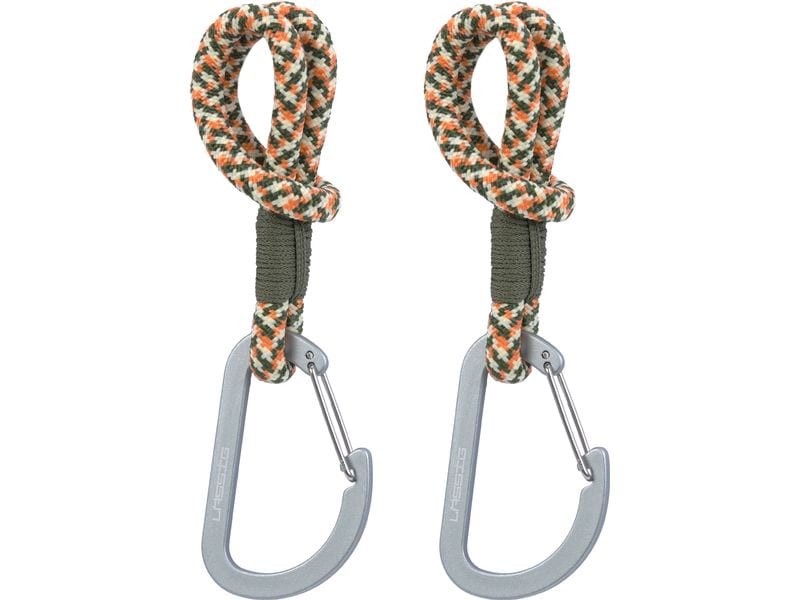 Lässig Befestigungshaken Cord 2er Set Olive/Red/Vanilla Praktische Kinderwagenhaken