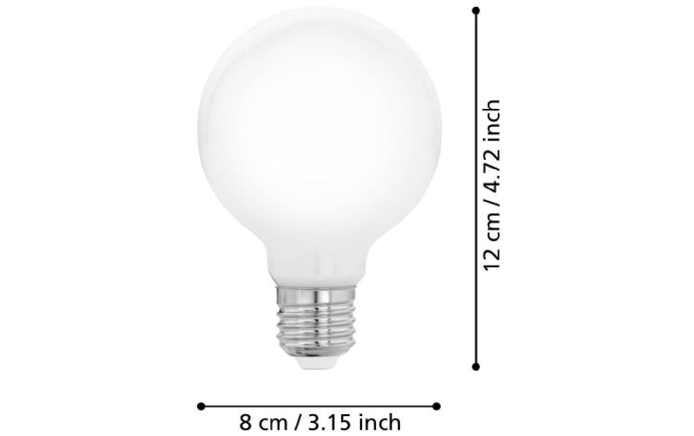 Lampe 9 W E27 WarmweissLED-Leuchtmittel mit weissem Glas