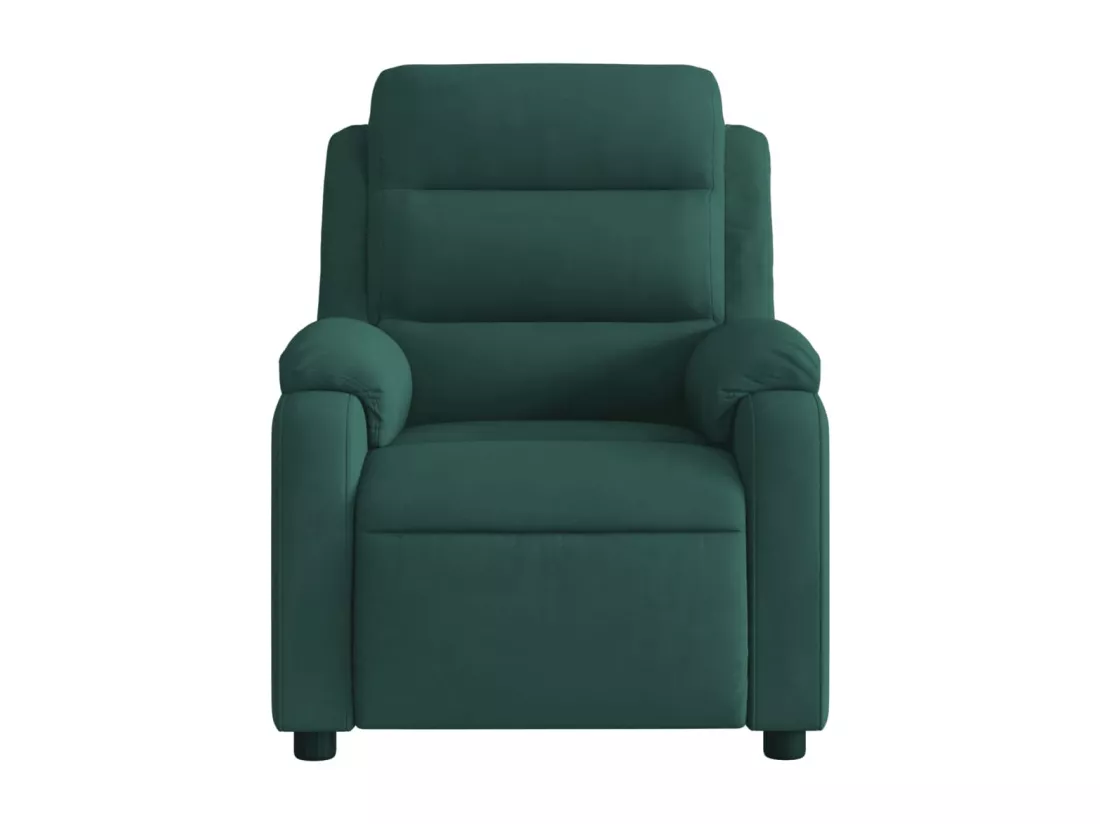 Fauteuil inclinable vert foncé velours