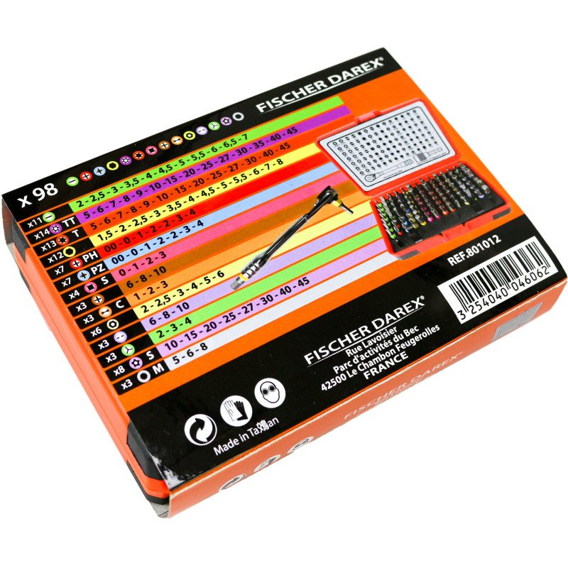 Coffret mini clé à cliquet + 98 embouts