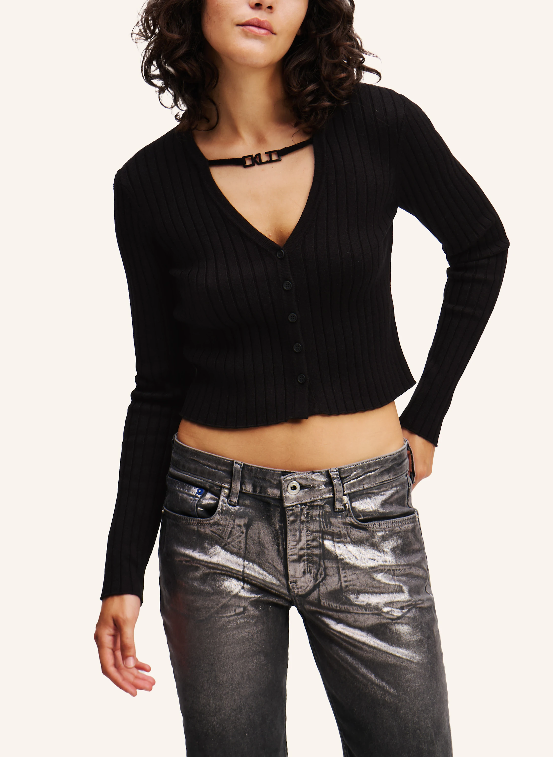 KARL LAGERFELD JEANS KURZE STRICKJACKE