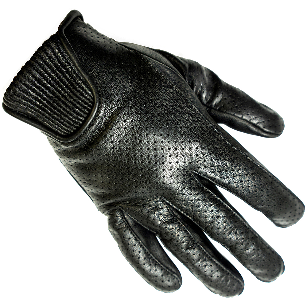 Helstons - Gants Charly Cuir Soft Perforé Noir