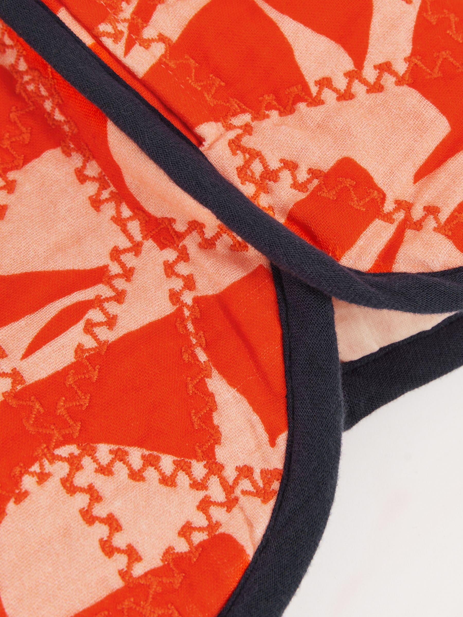 Reiss Josanna Cotton Graphic-Print Quilted Shorts
