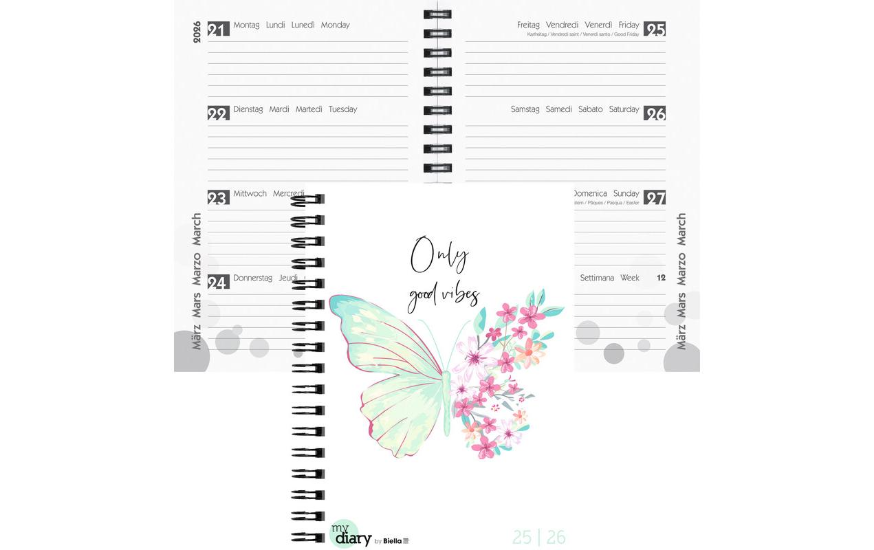 Schüleragenda Mydiary Style 25/26 FSC, 3½T/1S, 12 x 16.5 cmModerner Terminplaner für Jugendliche