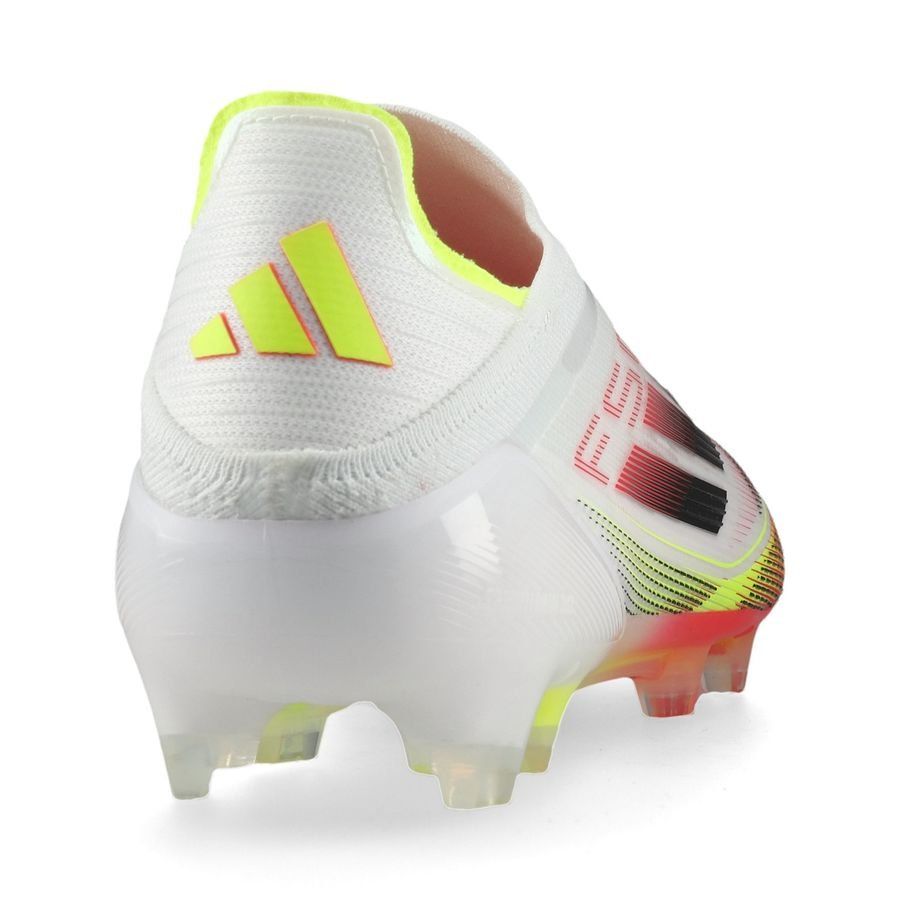 adidas F50 Elite Laceless FG Pure Victory - Blanc/Noir/Jaune