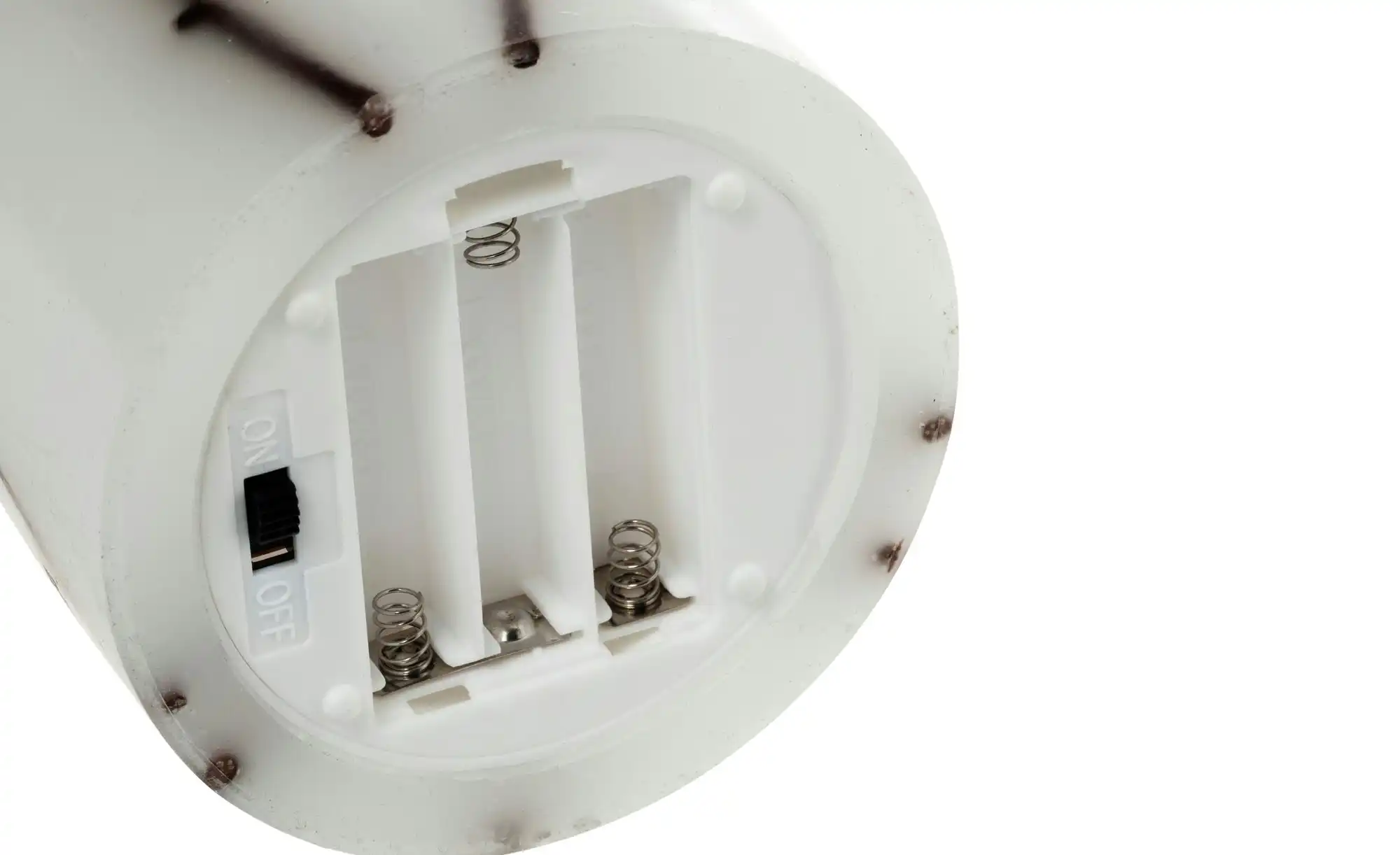 LED-Echtwachs-Kerzen 2er-Set, weiß mit Blumen