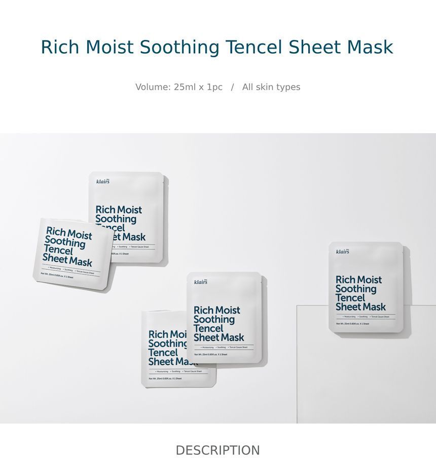 Beste Klairs - Sheet Mask 1st - 2 soorten