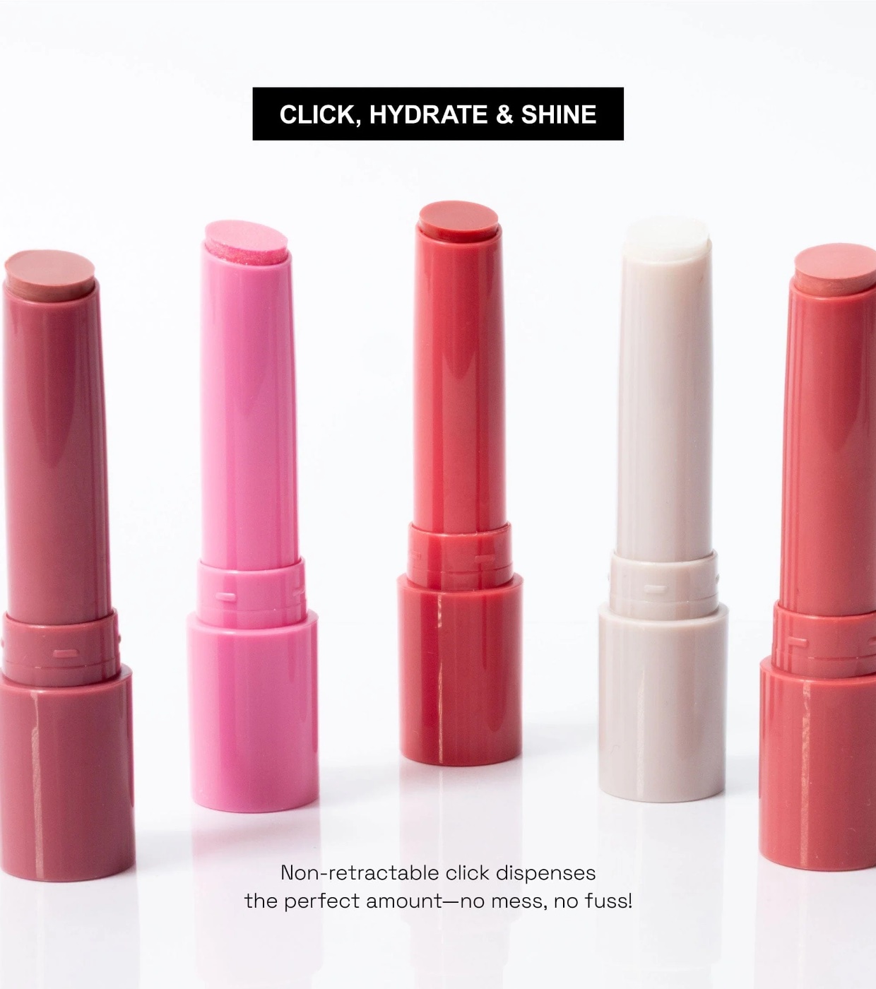 Technic Cosmetics - Óleo labial sólido com cor Twist & Shine - Pink Sparkle