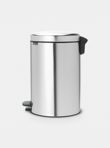 NewIcon Pedaalemmer, 20 liter, kunststof binnenemmer - Matt Steel Fing