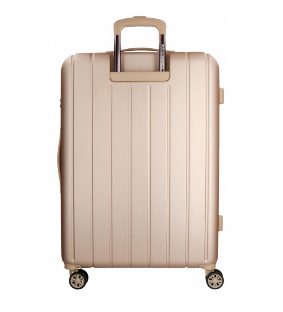 Conjunto de malas Movom Movom Wood Champagne - 38,5x55x20cm / 49x70x28cm -