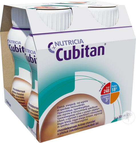Nutricia Cubitan Goût Chocolat Bouteilles 4x200ml